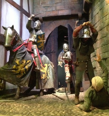 Medieval battle scene, 'Gondwana - Das Praehistorium', Germany