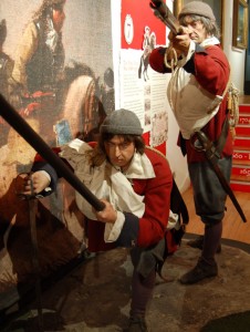 Realistic figures from the Redcoats Gallery at The National Army Museum, Chelsea