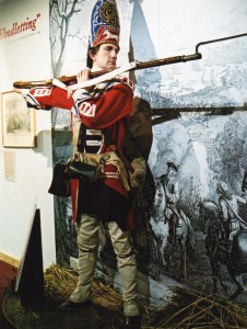 Realistic figures from the Redcoats Gallery at The National Army Museum, Chelsea